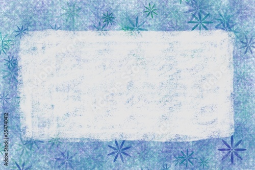 Blue frame with white page