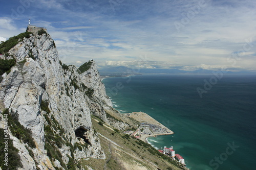 Views from Gibraltar (Great Britain). Monkeys.