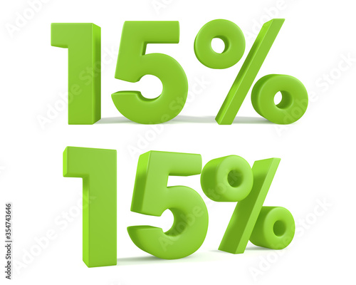 15 % percent discount green
