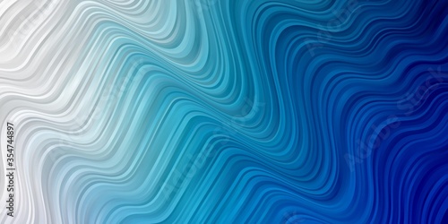 Light BLUE vector layout with circular arc. Bright illustration with gradient circular arcs. Pattern for booklets, leaflets.