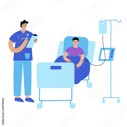 Online clinic and doctor concept