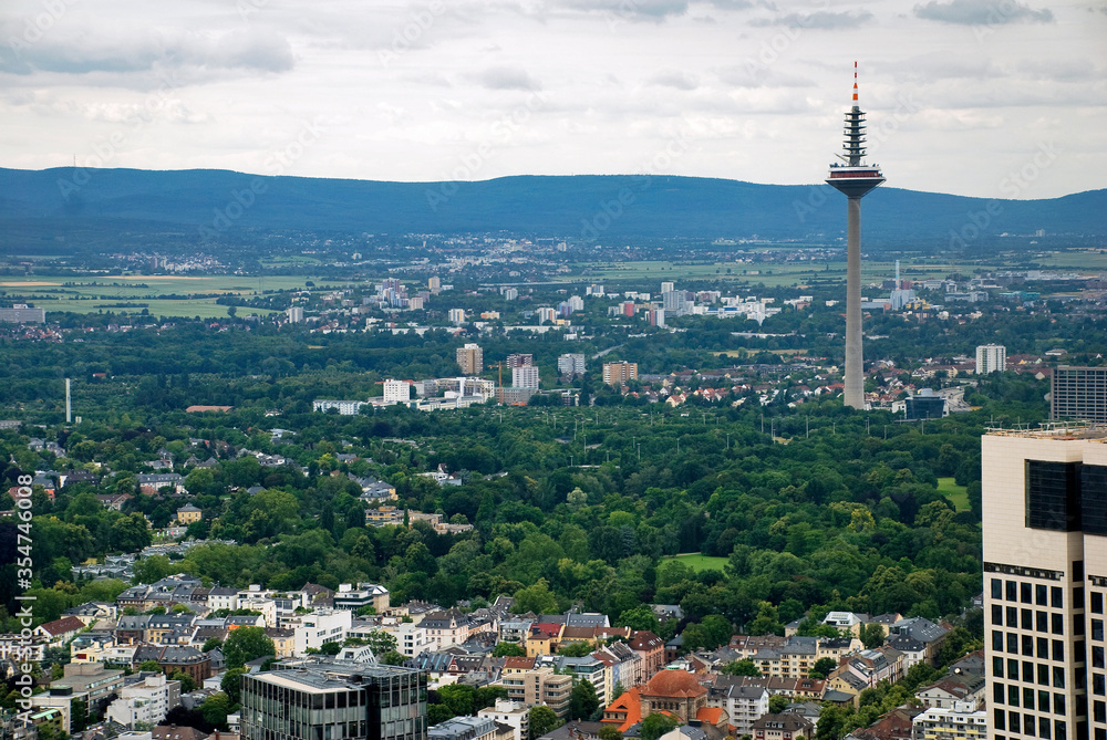 Fototapeta premium Landscape photographed in Frankfurt Am Main, Germany. Picture made in 2009.