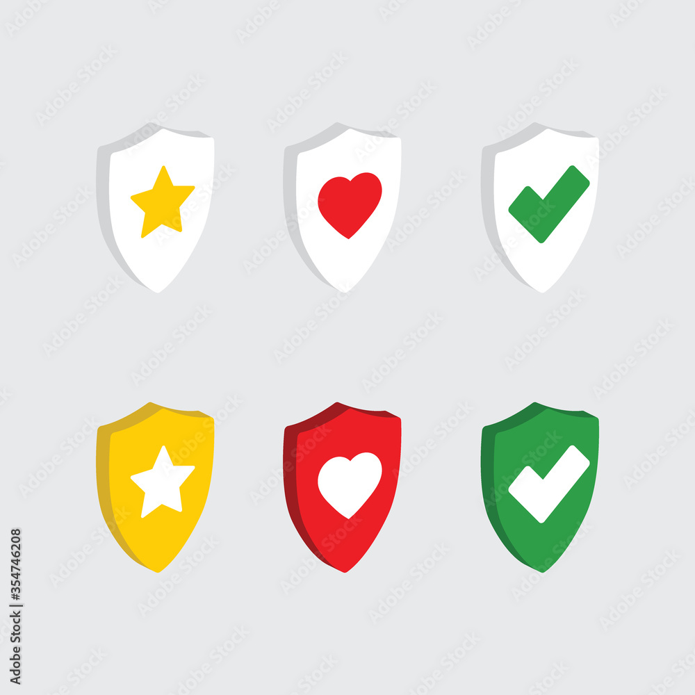 shield isometric icon vector shield isometric icon vector