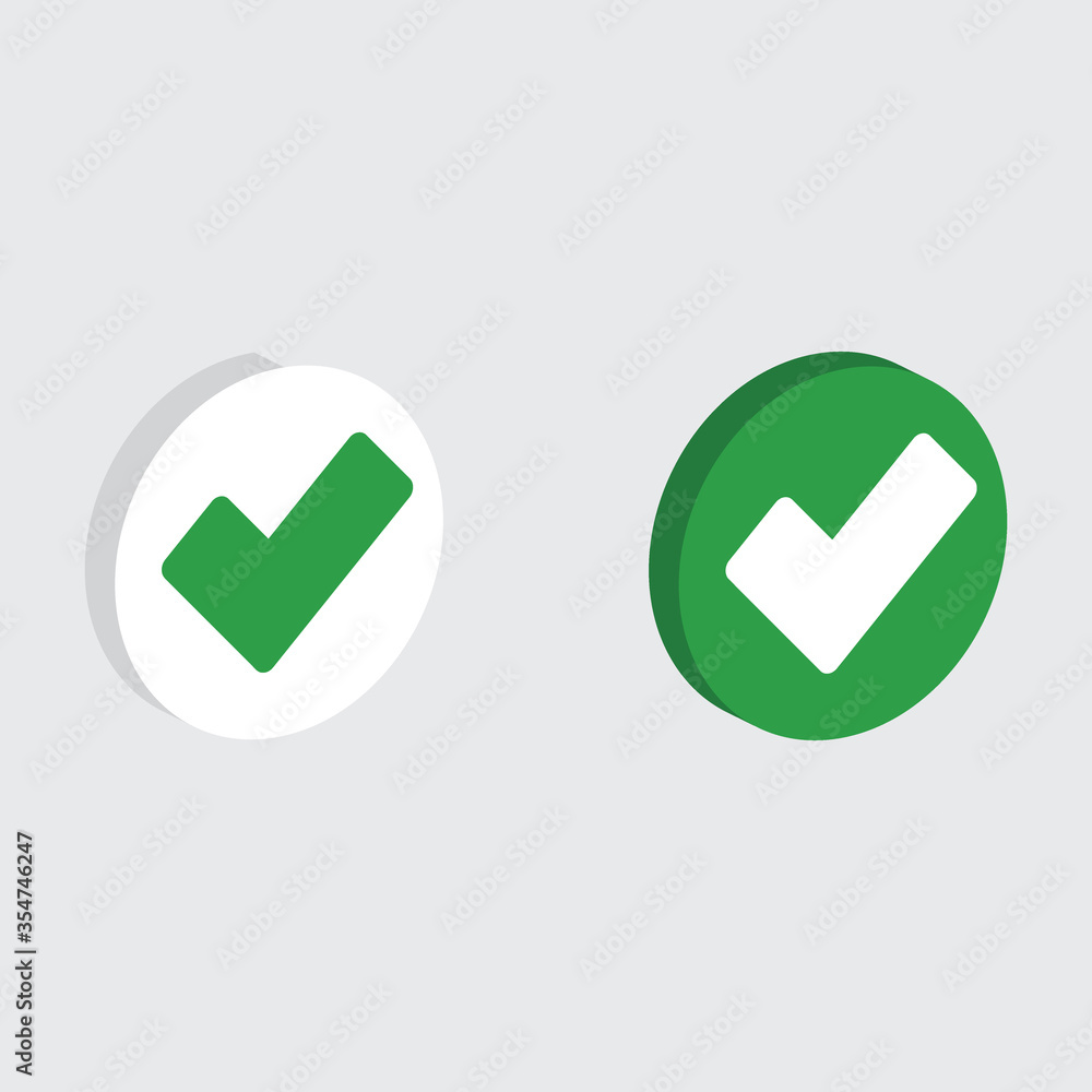 checkmark isometric icon vector checkmark isometric icon vector