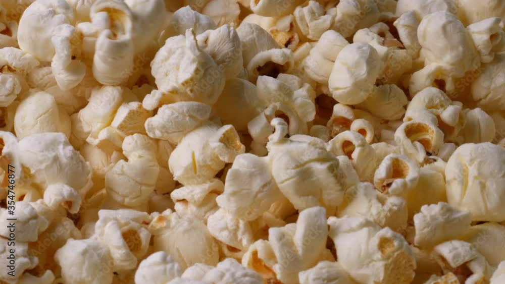 Sweet butter popcorn, close up Sweet butter popcorn, close up