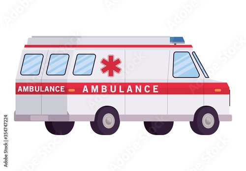 Wallpaper Mural Ambulance paramedic car side view vector design Torontodigital.ca