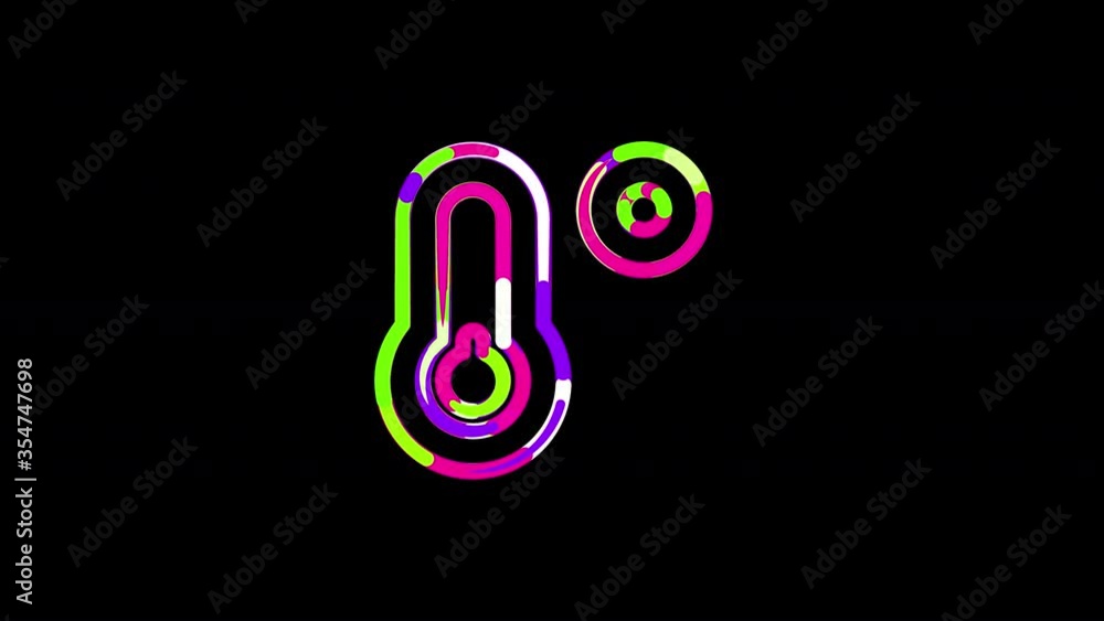 Circles gather in symbol temperature low. After it crumbles in a line and moves to the camera. Alpha channel black Circles gather in symbol temperature low. After it crumbles in a line and moves to the camera. Alpha channel black