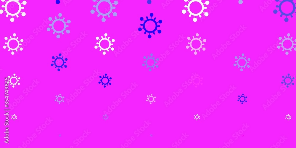 Light Purple, Pink vector pattern with coronavirus elements. Light Purple, Pink vector pattern with coronavirus elements.