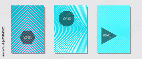 Abstract shapes of multiple lines halftone patterns.