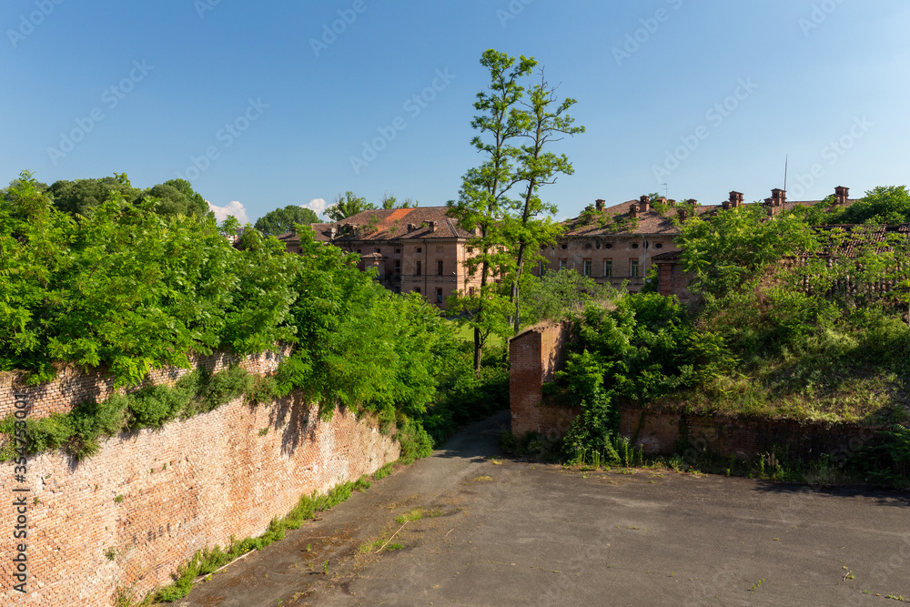Fototapeta premium Ancient damaged Cittadella of Alessandria, Piedmont, Italy.