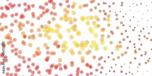 Light Red, Yellow vector pattern with abstract shapes.