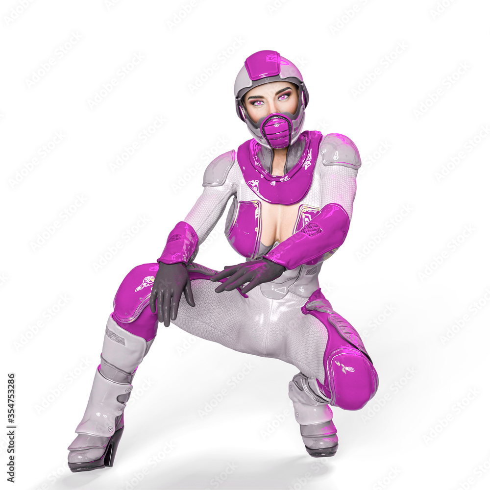 comic woman in a sci fi outfit doing a swag attitude comic woman in a sci fi outfit doing a swag attitude