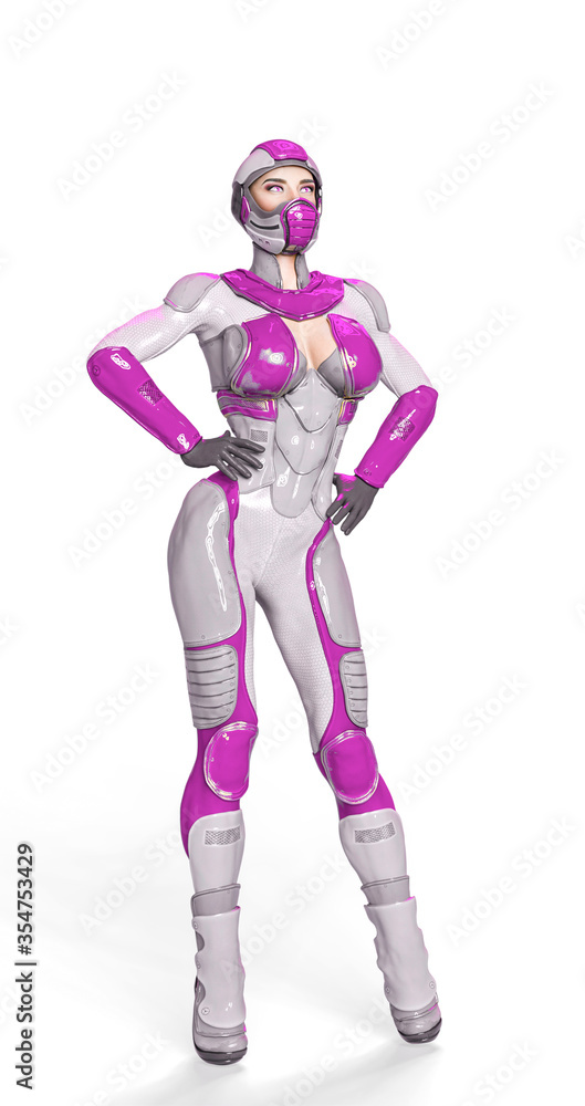 comic woman in a sci fi outfit