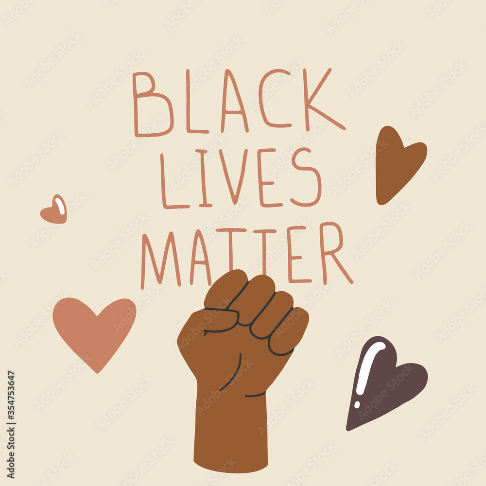 Black Lives Matter. Protest Banner