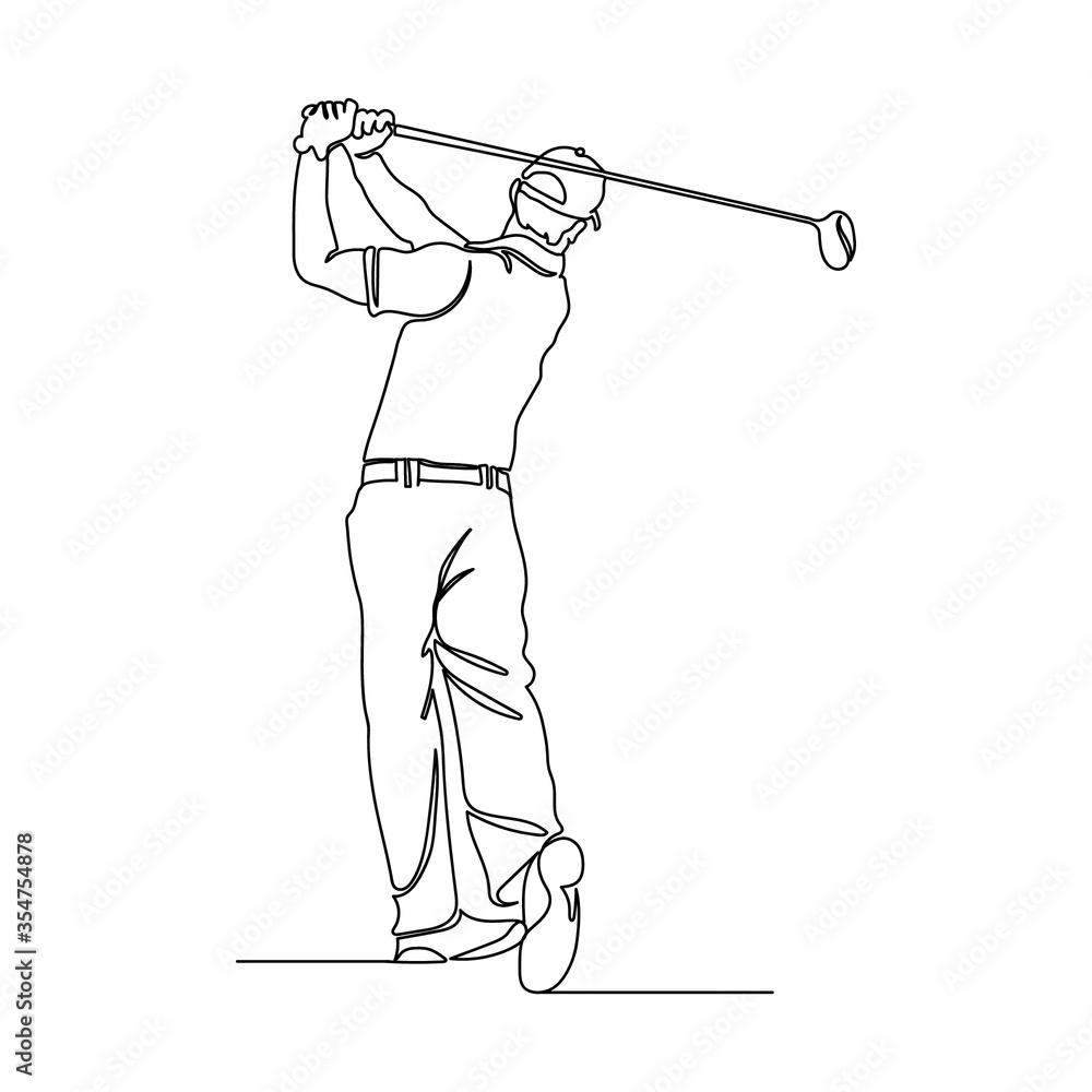 Aggregate more than 147 golf sketch latest in.eteachers