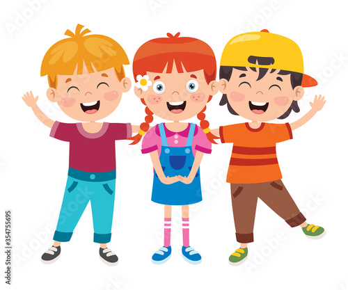 Happy Little Children Having Fun