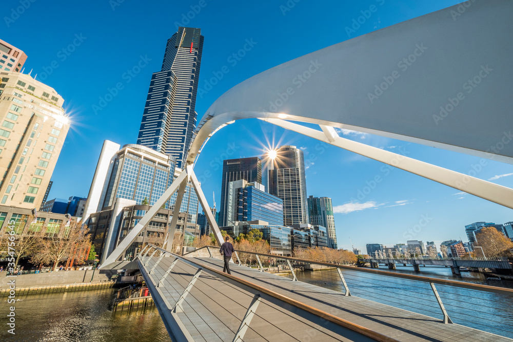 Obraz premium Southbank Walkway, Melbourne, Victoria, Australia