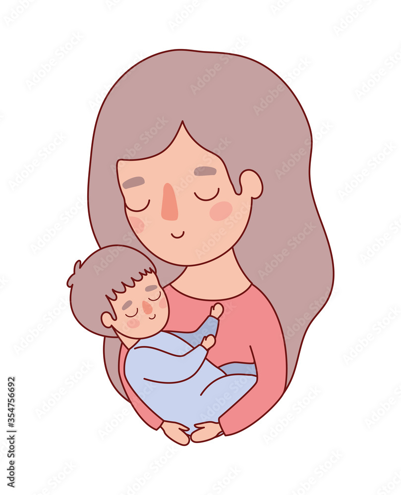 Mother with baby vector design Mother with baby vector design