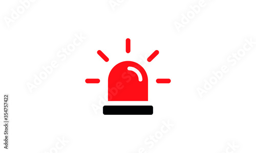 red Siren icon. Emergency light icon vector illustration