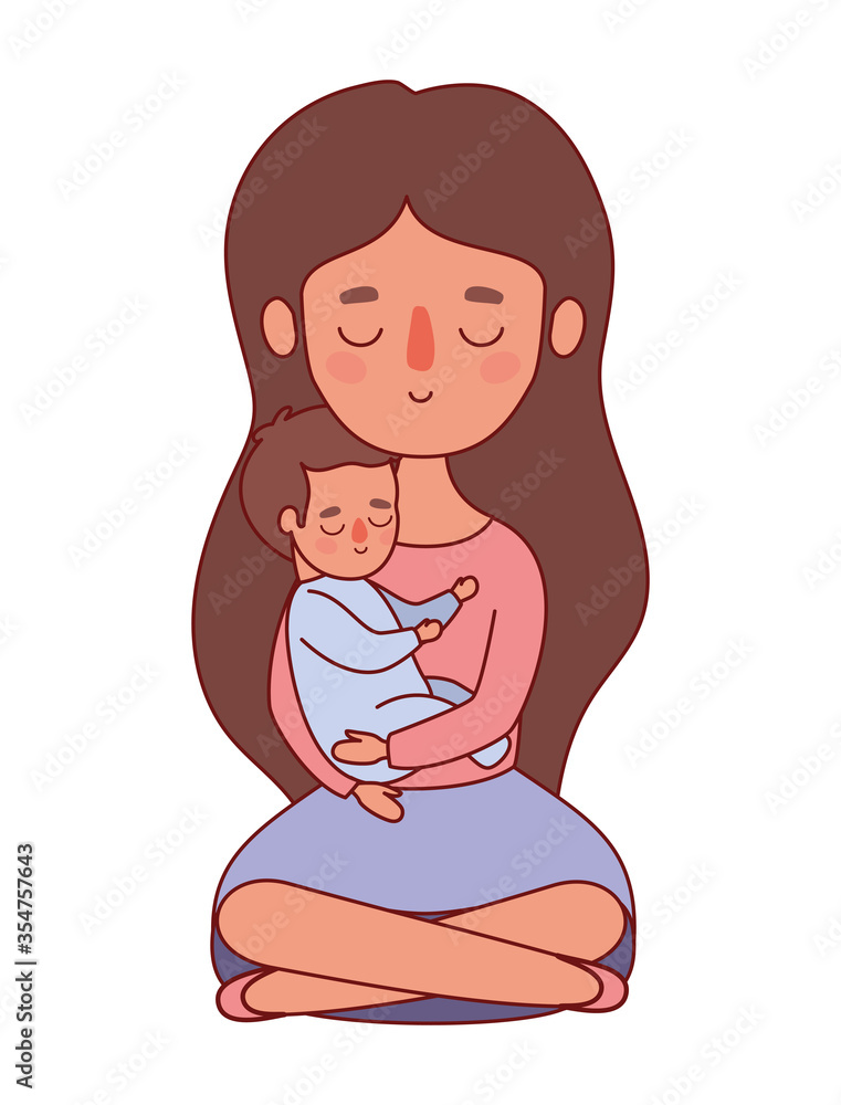 Mother with baby vector design Mother with baby vector design
