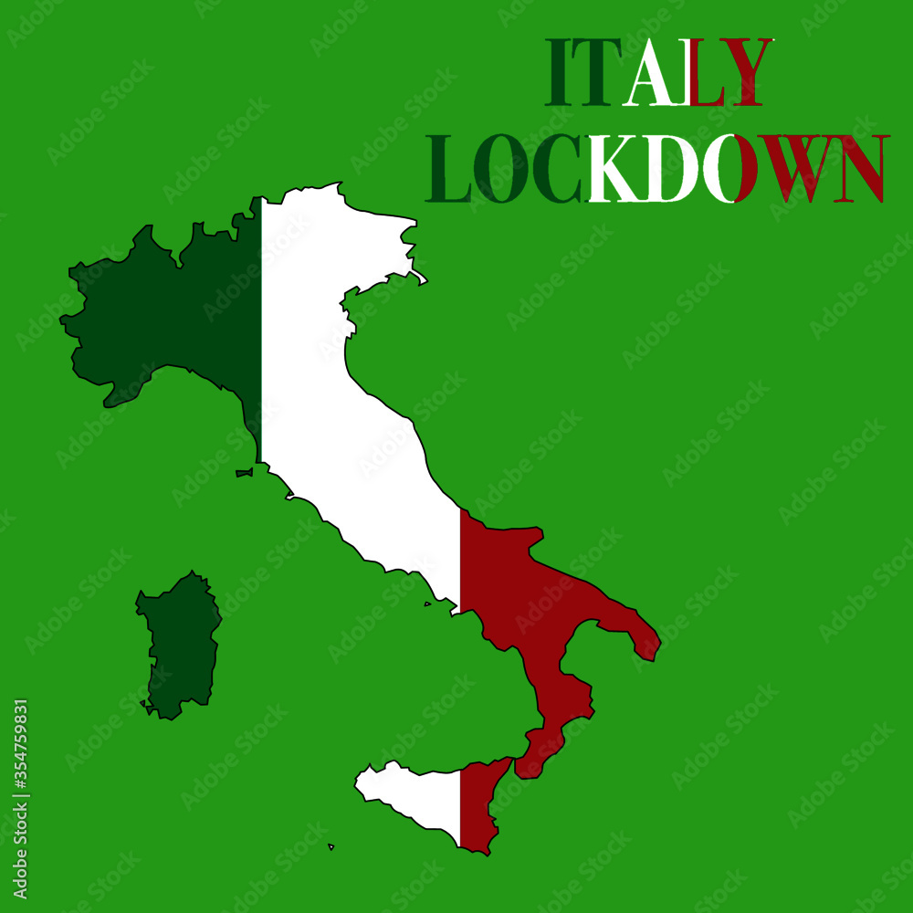 ITALY national lockdown due to coronavirus crisis covid-19 disease. Italy announce movement control order emergency state restrictions to combat the spread of the virus.