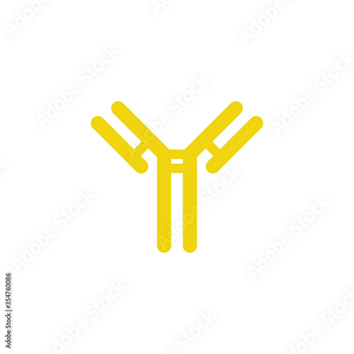 antibody, immunoglobulin flat icon, vector illustration