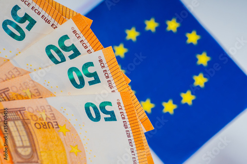 Euro against the background...