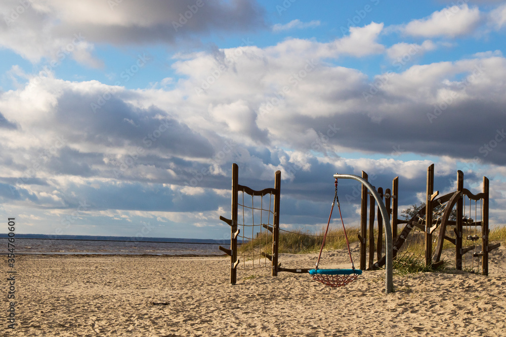 Sea and beach in Parnu , Estonia