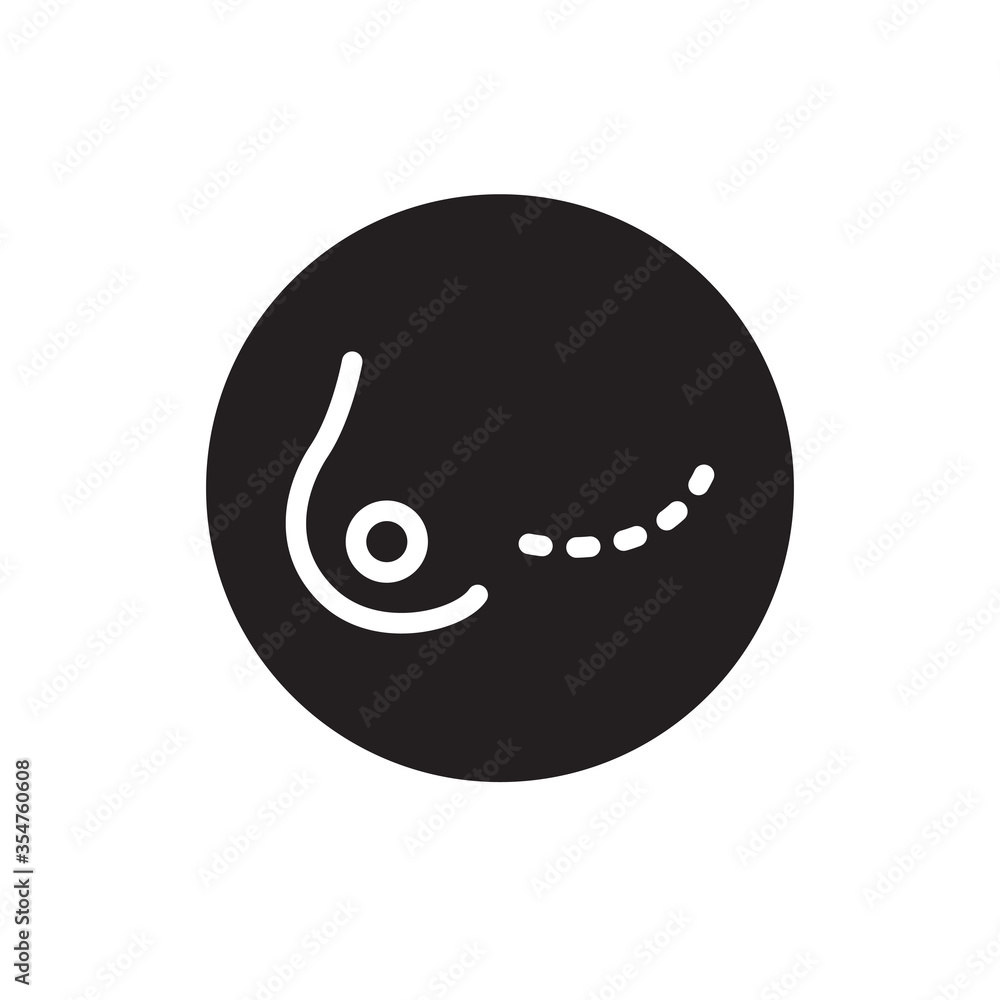 mastectomy line icon, vector illustration mastectomy line icon, vector illustration