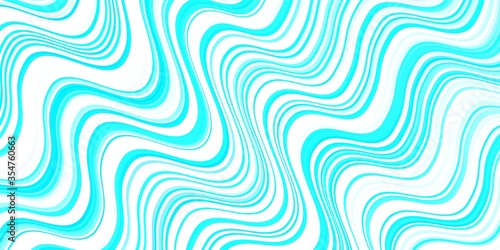 Light BLUE vector background with bent lines.