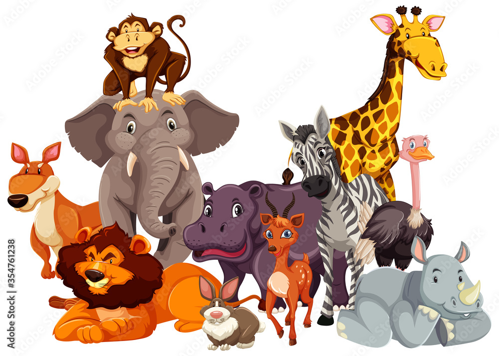 Obraz premium Group of wild animal