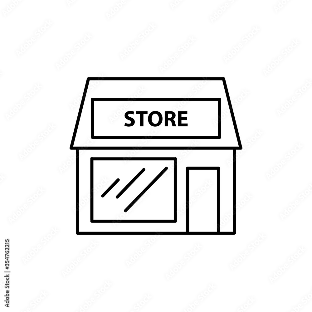 store line icon, vector illustration store line icon, vector illustration