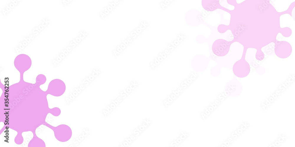 Light pink, yellow vector texture with disease symbols.