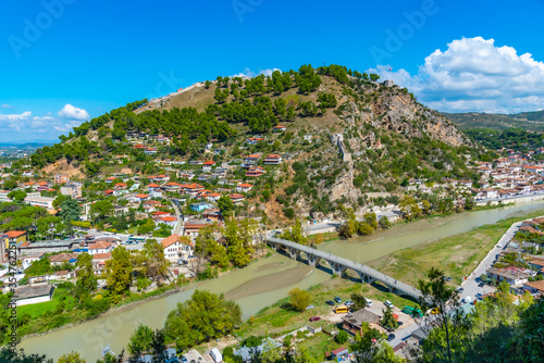 Aerial view of Albanian town Berat photo