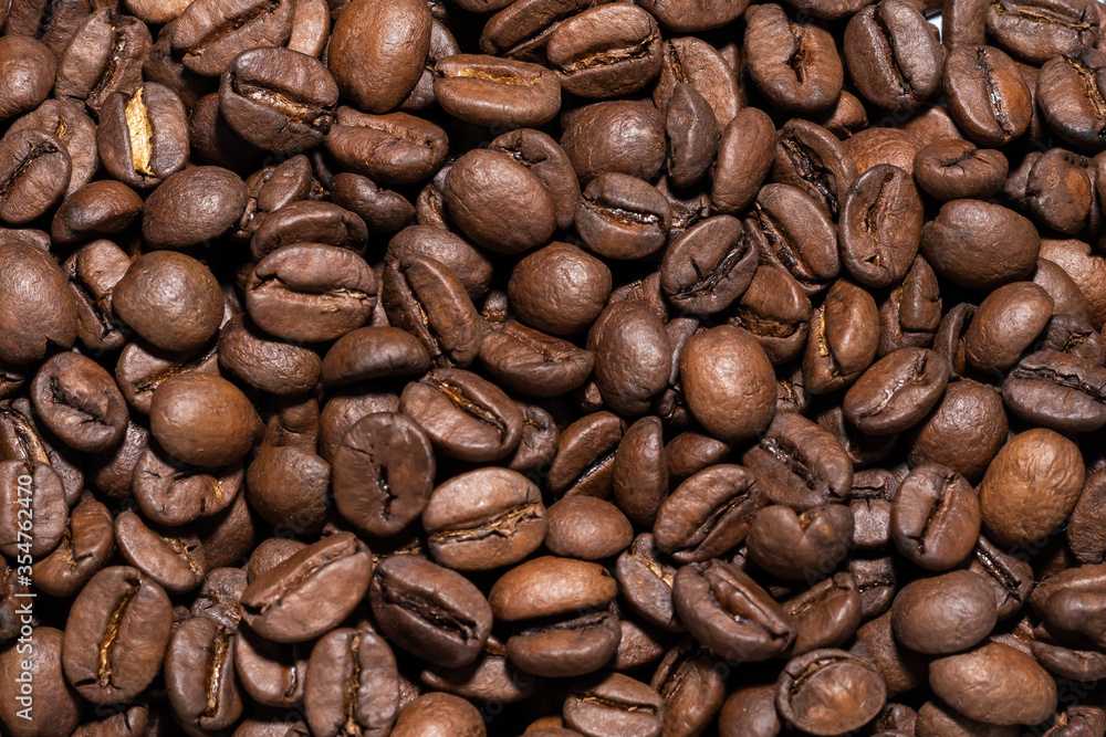 Naklejka premium coffee beans background