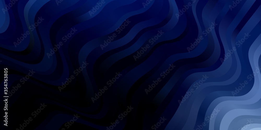 Dark BLUE vector layout with circular arc. Bright sample with colorful bent lines, shapes. Design for your business promotion. Dark BLUE vector layout with circular arc. Bright sample with colorful bent lines, shapes. Design for your business promotion.