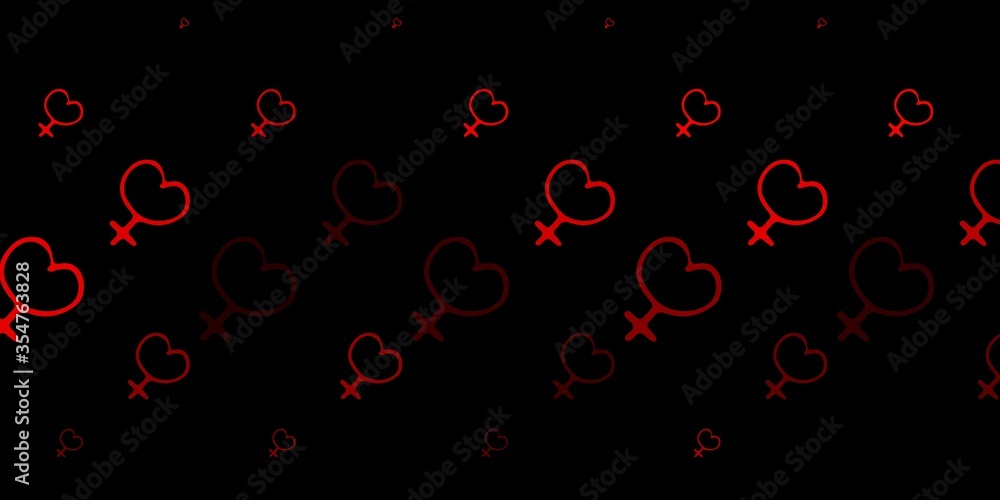 Dark Red vector template with businesswoman signs.