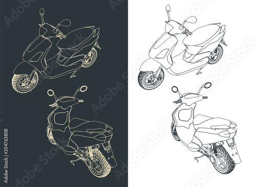 Moped blueprints