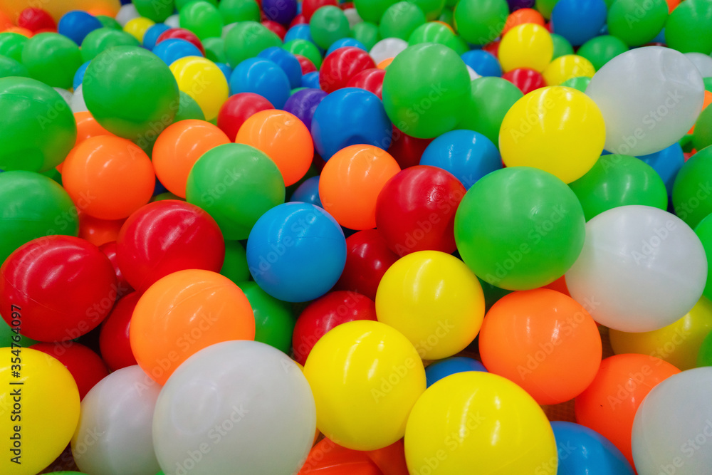 background beautiful with Colored plastic balls in pool of game room. Swimming pool for fun background beautiful with Colored plastic balls in pool of game room. Swimming pool for fun
