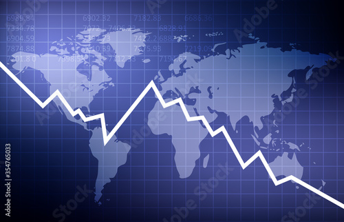 Global crisis. World Economy. Abstract vector background