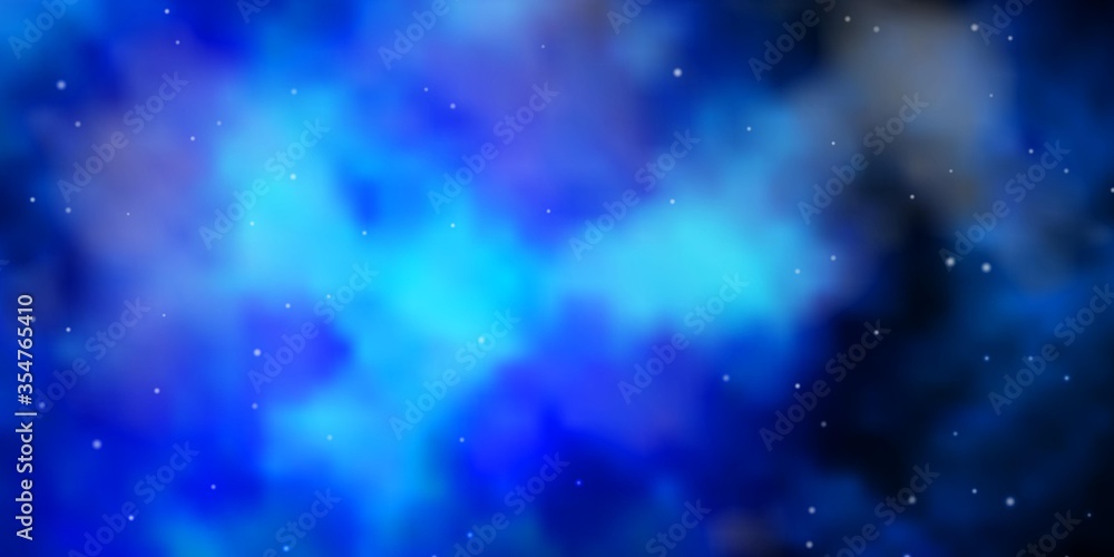 Obraz premium Light BLUE vector texture with beautiful stars. Shining colorful illustration with small and big stars. Pattern for websites, landing pages.