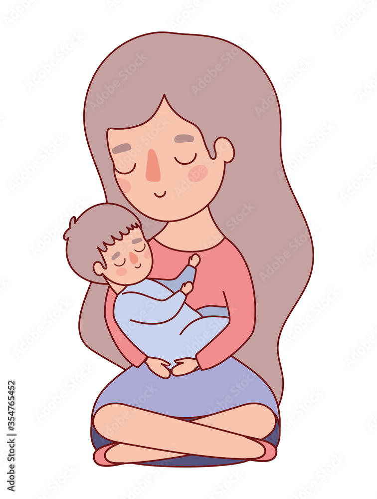 Mother with baby vector design Mother with baby vector design