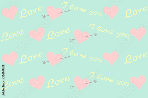 seamless pattern with hearts