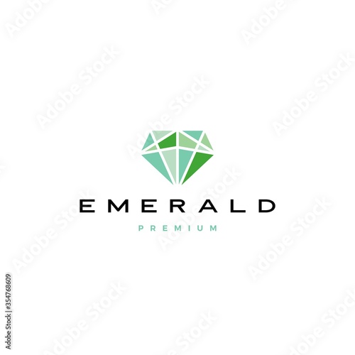 emerald diamond logo vector icon illustration