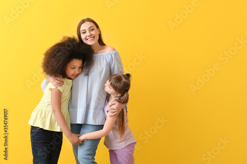 Happy woman with little ado...
