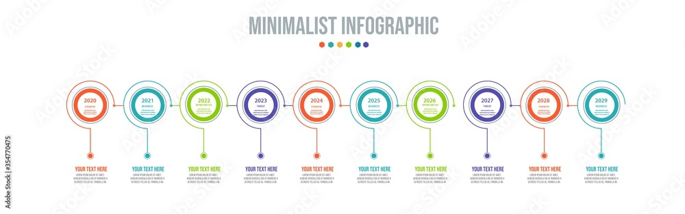 Process Graph To Get Insight Business data visualization. Process chart. Abstract elements of graph ...