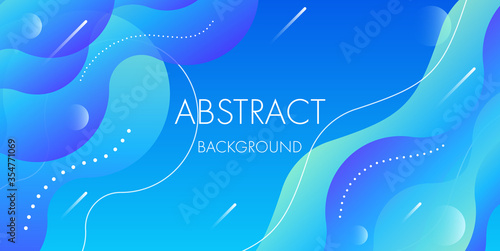 Abstract light blue fluid shape background.