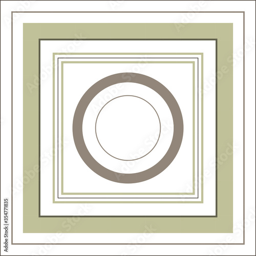 vector illustration of a frame with a pattern