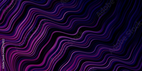 Dark Pink vector texture with curves. Illustration in abstract style with gradient curved. Pattern for commercials, ads.