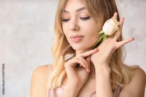 Beautiful young woman with ...